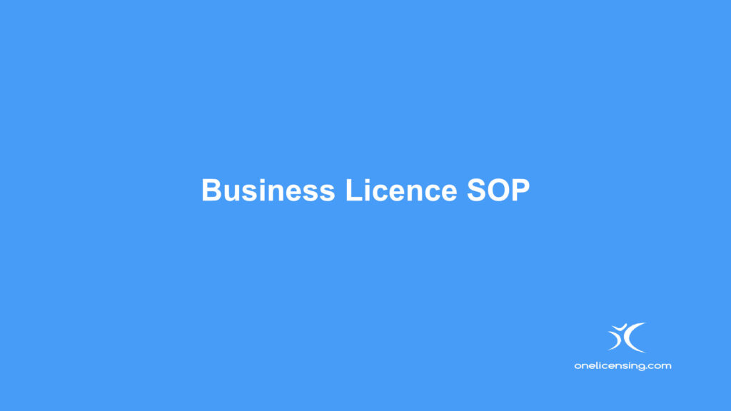 Business Licence SOP